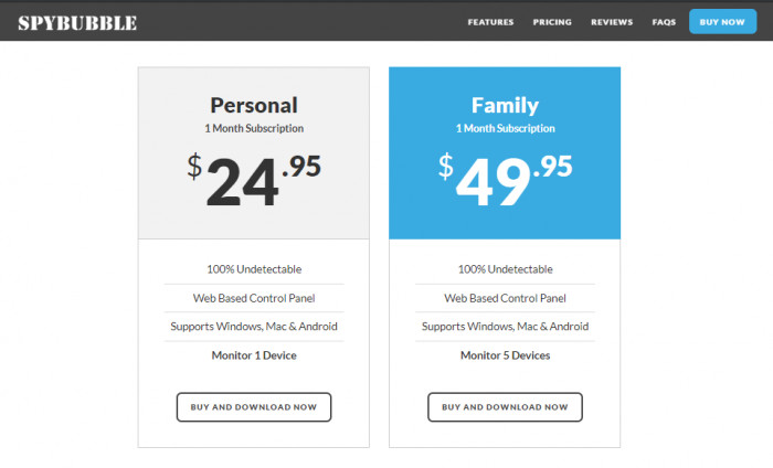 spybubble pricing