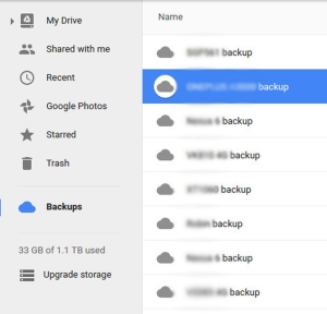 Find old texts with Google Drive backup 