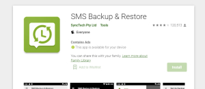 SMS backup and restore 