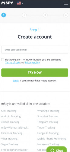 Create mSpy Account