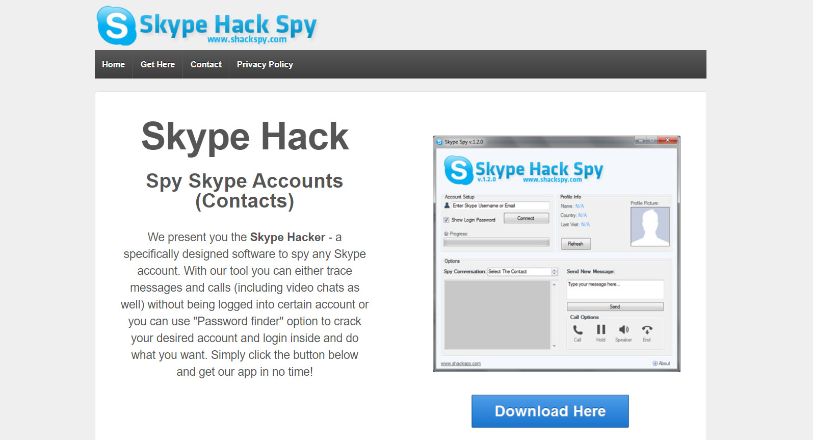 accee pour skype account hacker 1.2