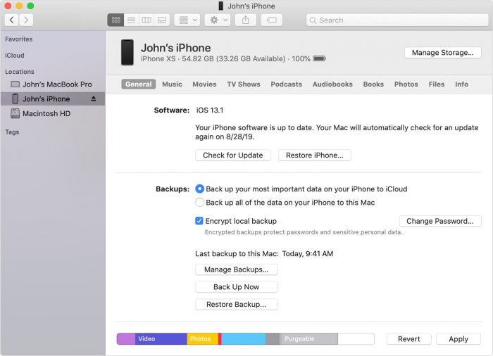 restore backup from icloud