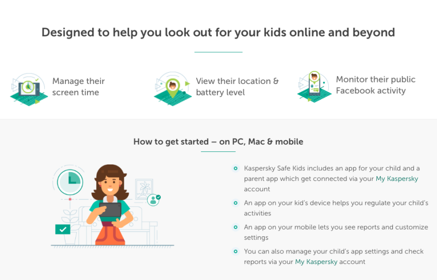 does kaspersky safe kids record incognito browsing