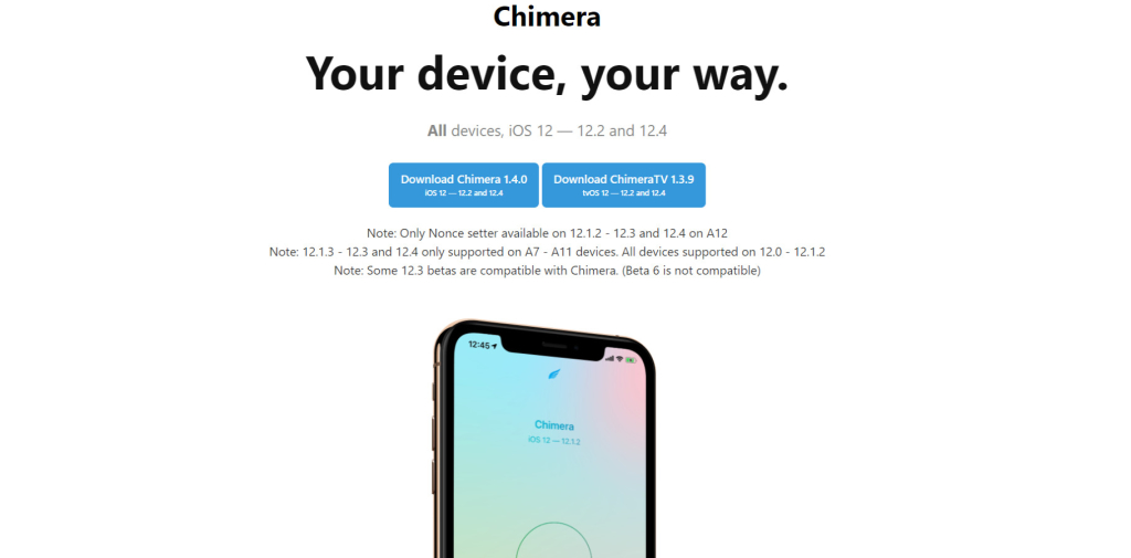 chimera mobile phone utility like apps