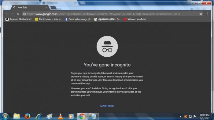 incognito mode and pc monitoring software