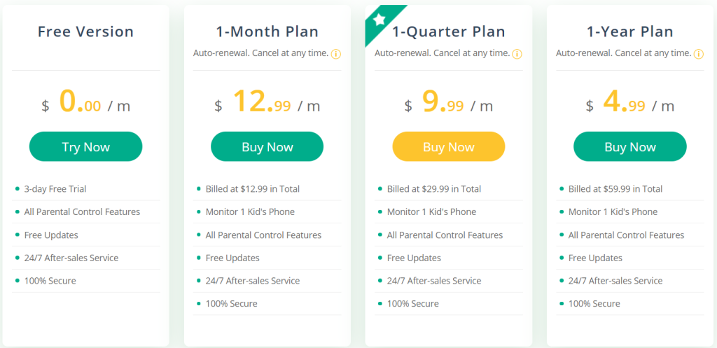 famiguard spy app price