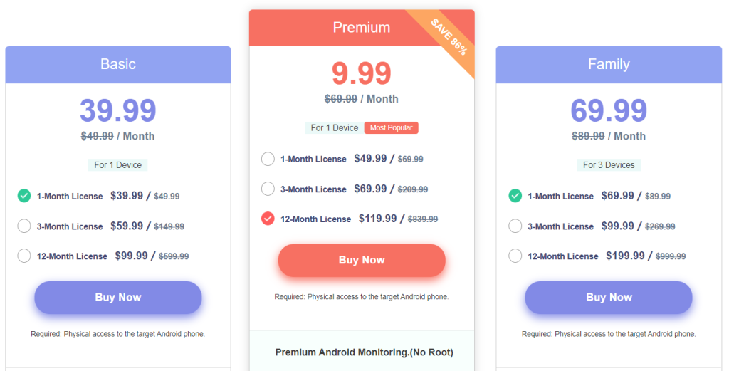spyzie phone monitoring app prices