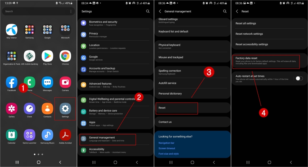 detect and remove spyware with factory data reset