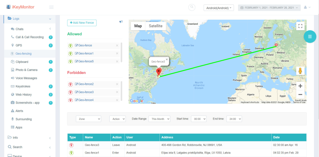 iKeyMonitor geofencing