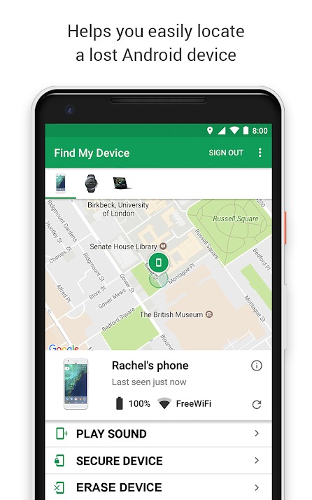 find lost phone without sim