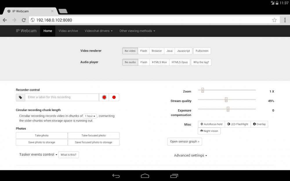 Hack someone's phone camera with IP Webcam Pro app